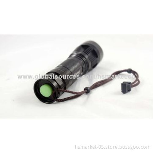 Self Defense LED Flashlight, Cree XM-L T6 LED, 1100lm, 1x 26650 Rechargeable, Running 5 HoursNew